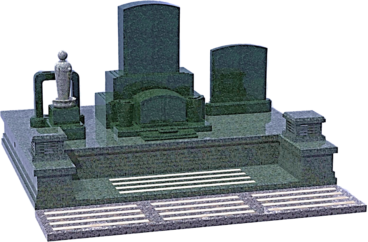 和モダン墓石(M-1H×アーバングレー)